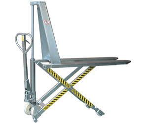 Stainless Steel Scissor Lift Pallet Truck 1.0 Ton High Lift Pallet Stacker
